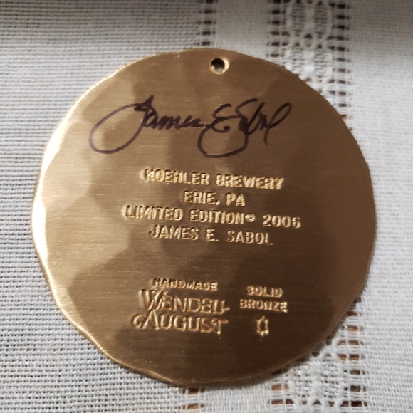 James Sabol and Wendell August Forge 2006 Bronze Koehler Brewery Ornament - Picture 3 of 12